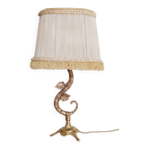 Lampe bouillotte 1 feu en laiton doré , lampe de chevet
