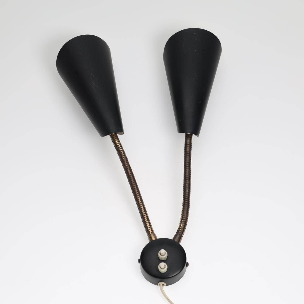 double articulated wall light - Denmark 1960s