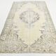 Tapis vintage jaune clair et marron, 164 x 266 cm