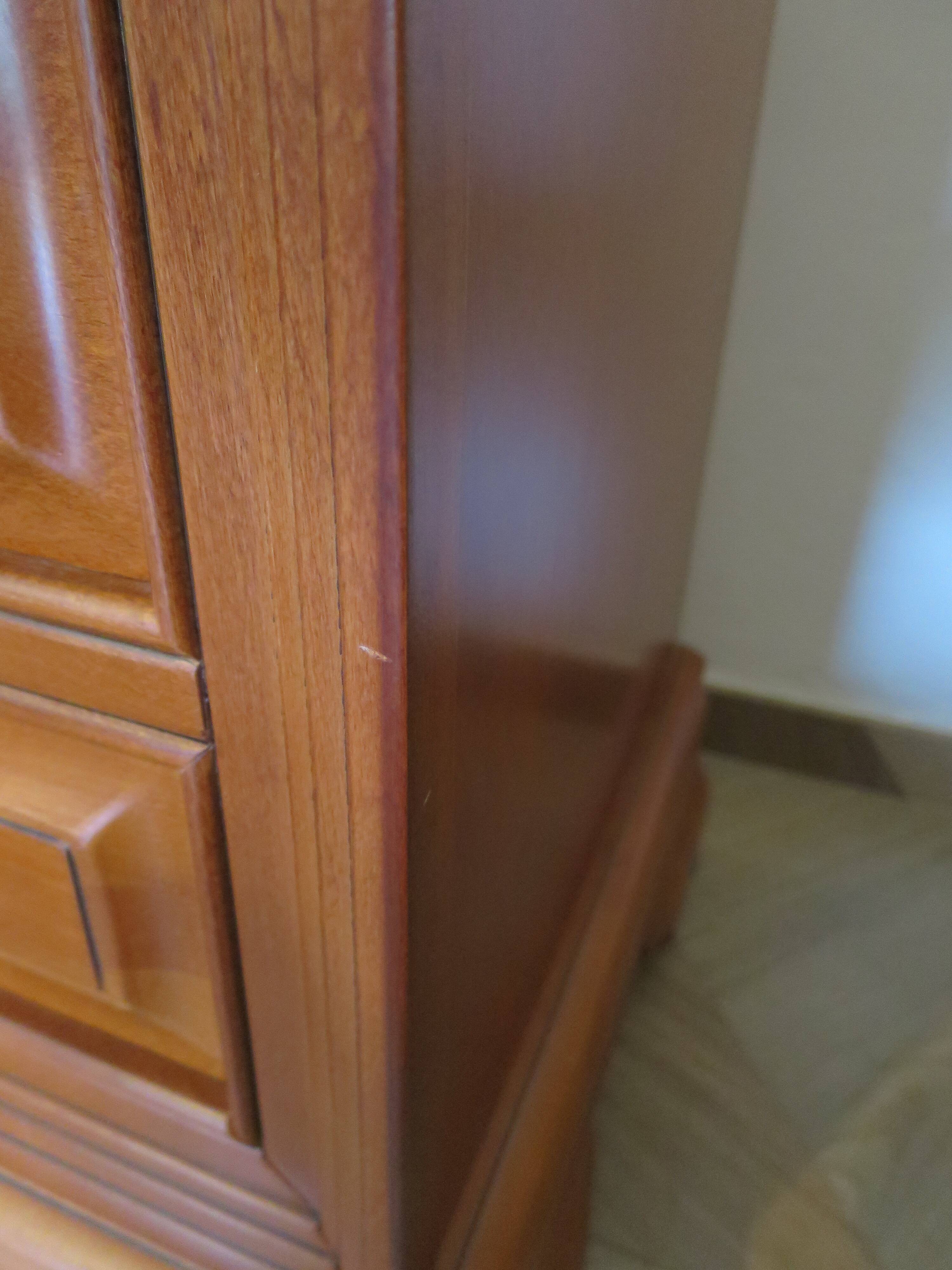 Chest of drawers in solid cherry wood with a curved top - Louis Philippe style - 4 drawers