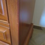 Chest of drawers in solid cherry wood with a curved top - Louis Philippe style - 4 drawers