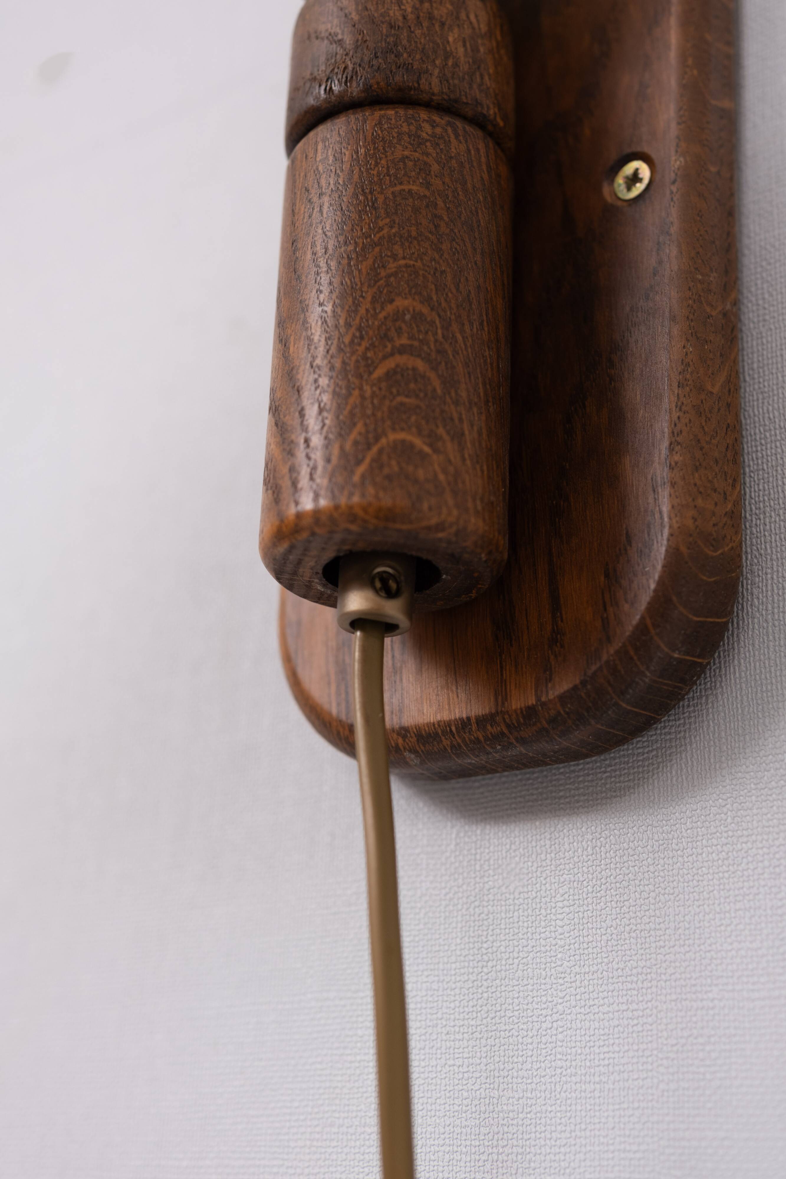 Steinhauer set Oak wood Wall lamps 1970s