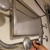 Coat and hat racks in aluminum from the 1950s