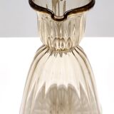 Straw-Colored Glass Pitcher Vase Ascribable to Vittorio Zecchin, Italy