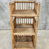 Vintage bamboo rack etagere