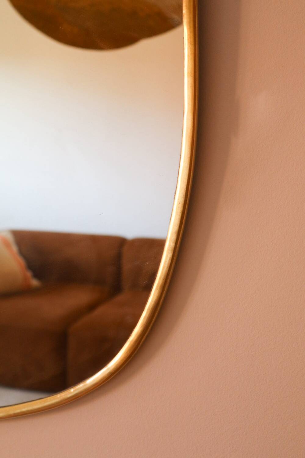 Abstract Organic Brass Mirror