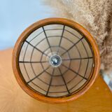 Pendant lamp in mother-of-pearl and vintage brass