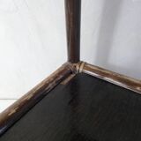 Vintage rattan saddle side table