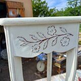 Pair of cream-washed wood stands