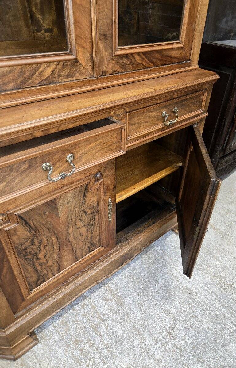 buffet bibliothèque époque Louis Philippe en noyer