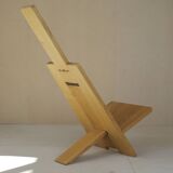 Africanist chair by Alain Gaubert in solid oak Circa 1980