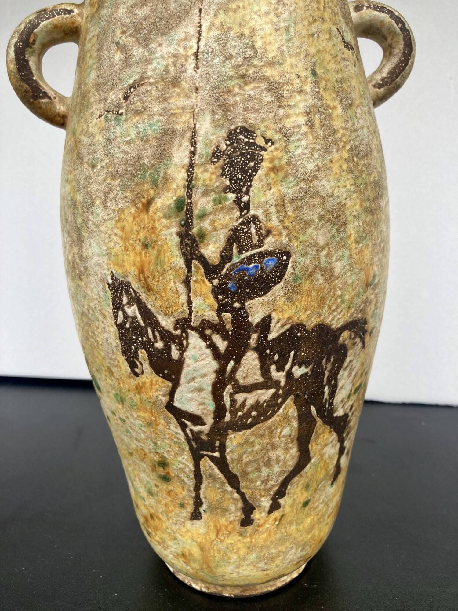 enameled vase by Jean Besnard (1889-1958) known as René Bluet
