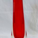 Vintage Whitefriars 20cm Geoffrey Baxter Ruby Red Glass Teardrop Vase