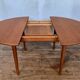 Vintage Round Table in Teak Diameter 110 with butterfly extension