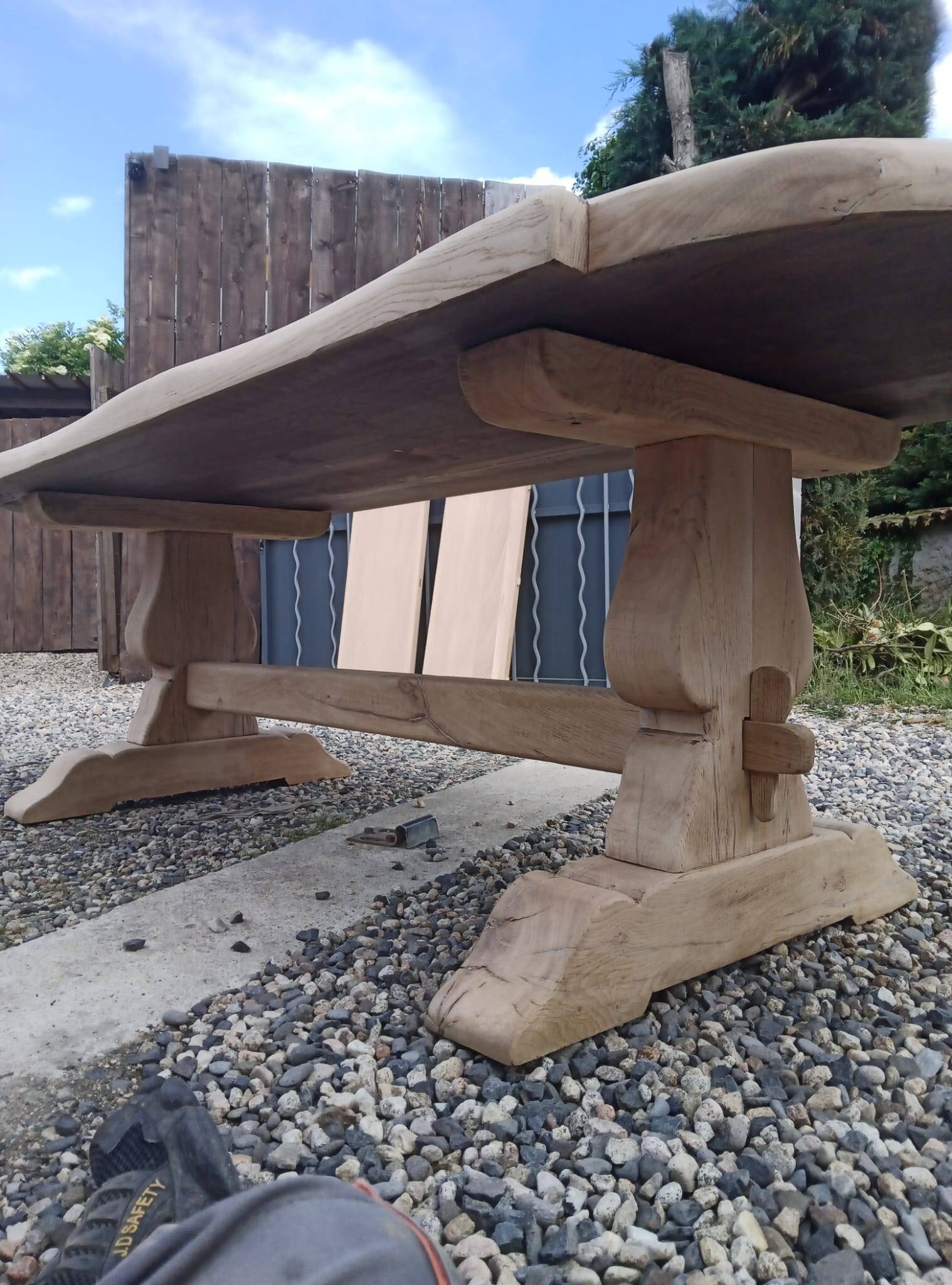 Large monastery table made of solid oak.