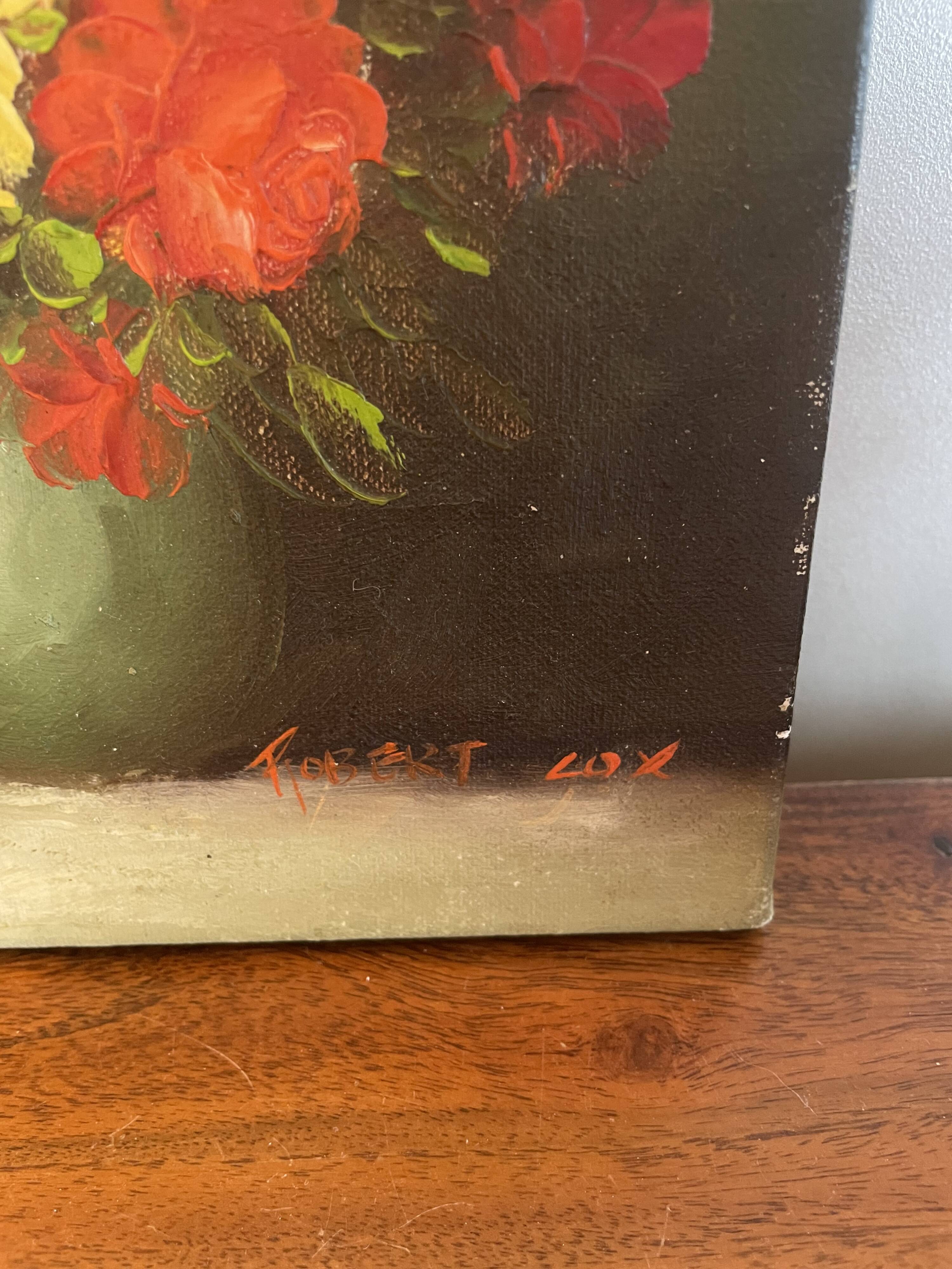 Peony bouquet painting