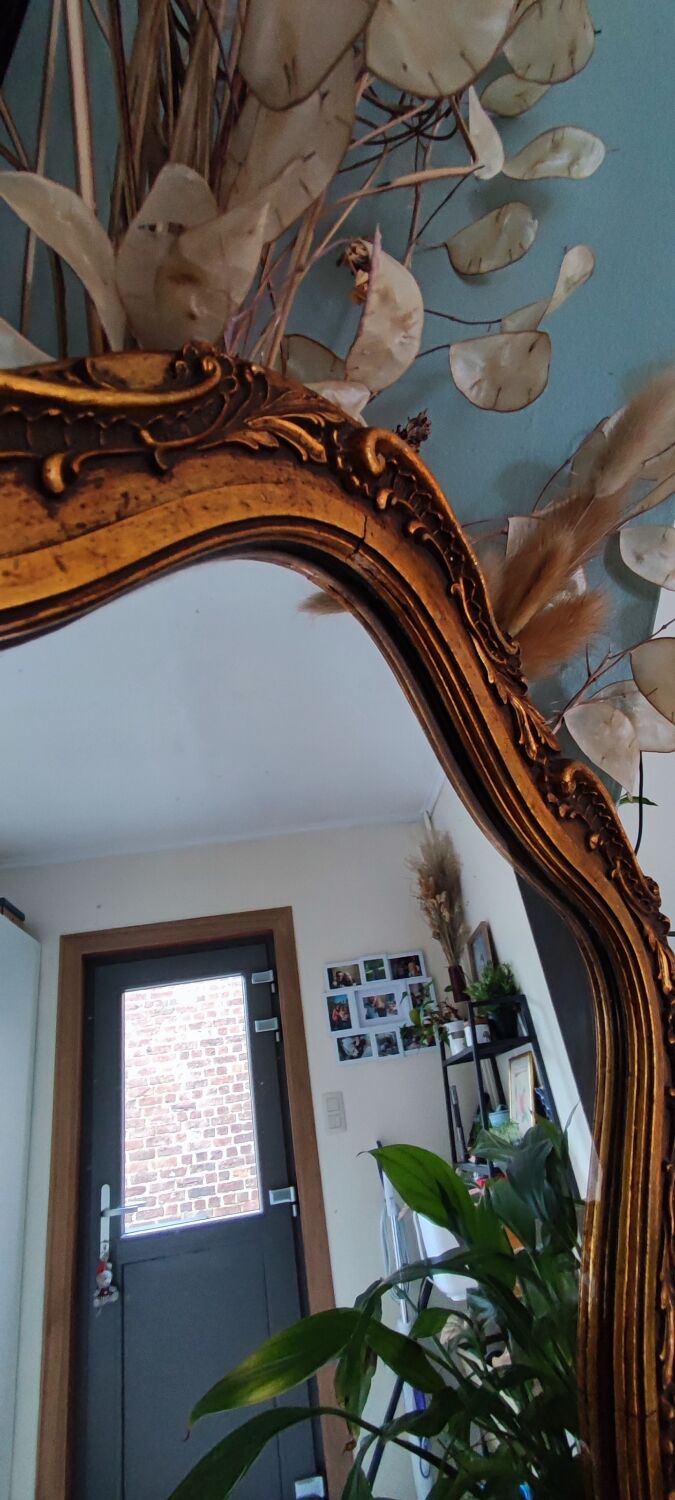 Golden mirror, 44x36 cm