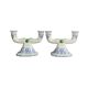 Pair of Gien earthenware candlesticks - lamp bases - Ref 1170