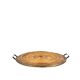 Brass and wicker tray, Italy ca. 1970