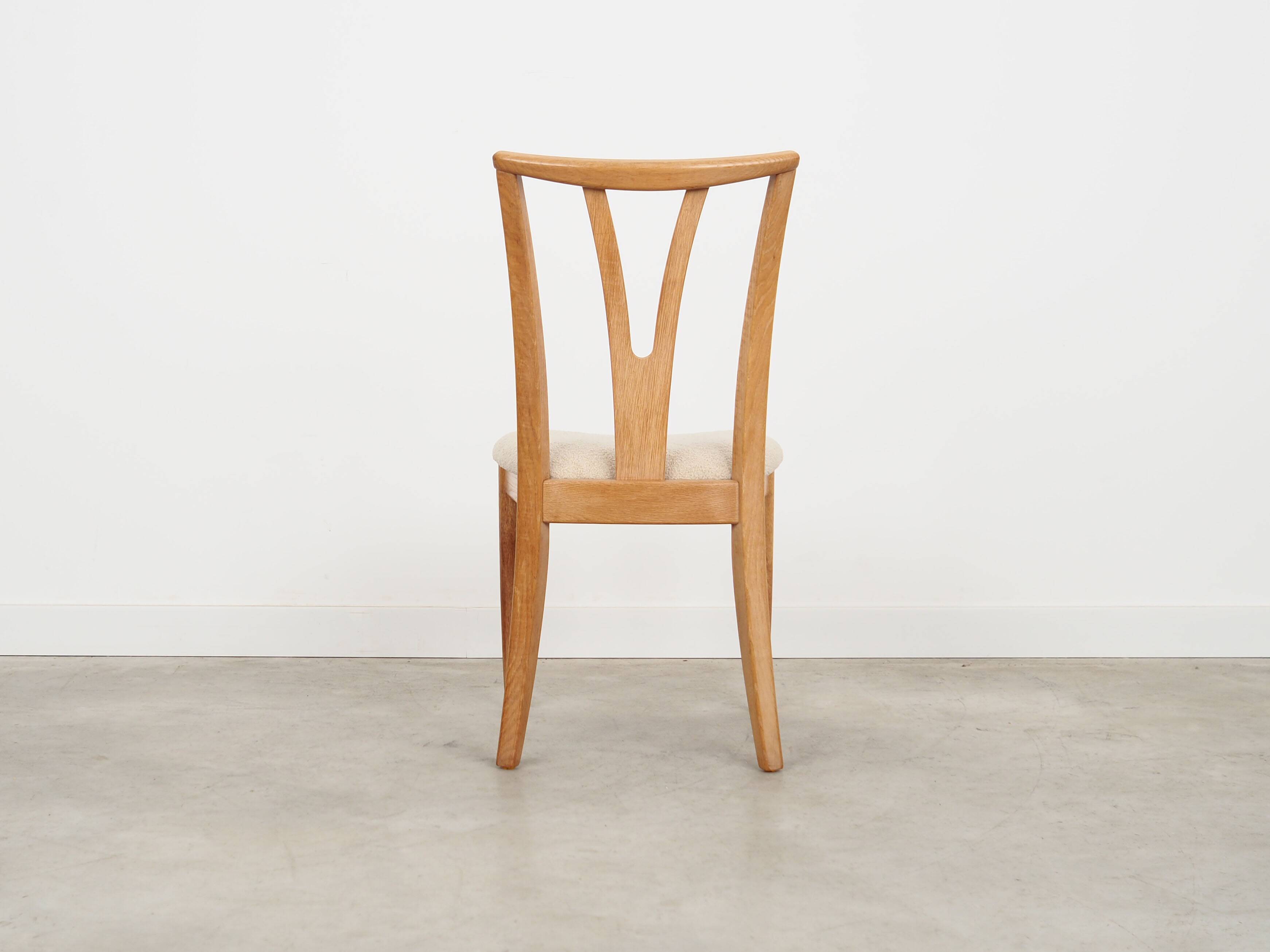 Ensemble de six chaises en frêne, design danois, années 1970, production : Danemark