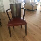 Suite de 6 fauteuils de salle à manger Pierre Chareau édition MCDE