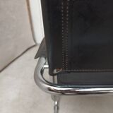 Armchair chrome tubes and leather