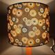 vintage Scandinavian table lamp with turned wood and Japanese lampshade