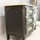 Curved Chest of Drawers in Black Lacquered Finish