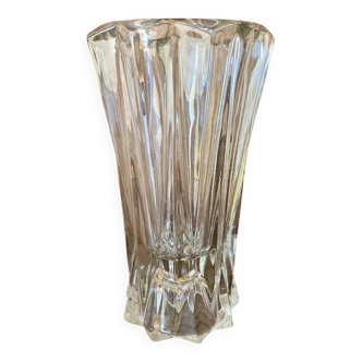 1950s star-shaped glass vase