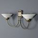 Vintage wall light in glass with double socket, Italian design from the 1960s.