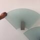Pair of vintage sandblasted glass wall lights, Italy 1980s