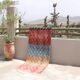 Handwoven coloured wool rug, 295 x 85 cm - R364