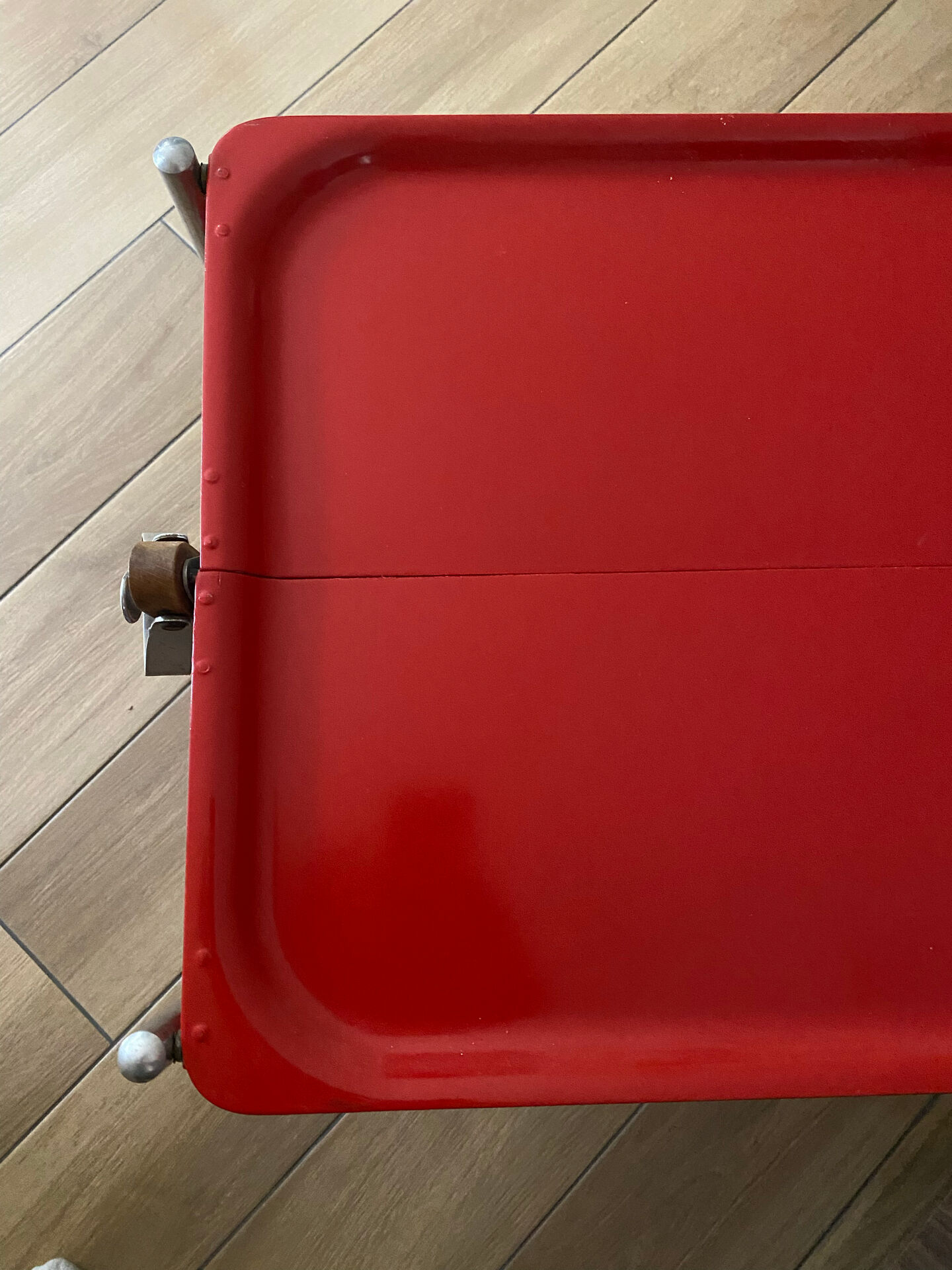 Service trolley rolling table Platex Textable red 70s Space Age