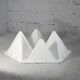 Fiberglass circa 1970. 6 tetrahedron-shaped elements. France.
