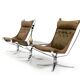 Chaises et table Chromed Falcon par Sigurd Ressell années 1970