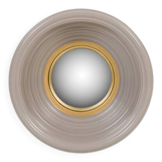 Miroir rond motif bicolore gris et coloris doré FRETTE at Home