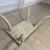 Table basse fausse défense d’éléphant, 1970s