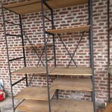 Étagère Industrielle en fer et bois