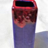 Ceramic vase year 70 blue and red design