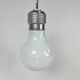 Vintage pendant lamp oversized light bulb by nuova elleluce, 1970