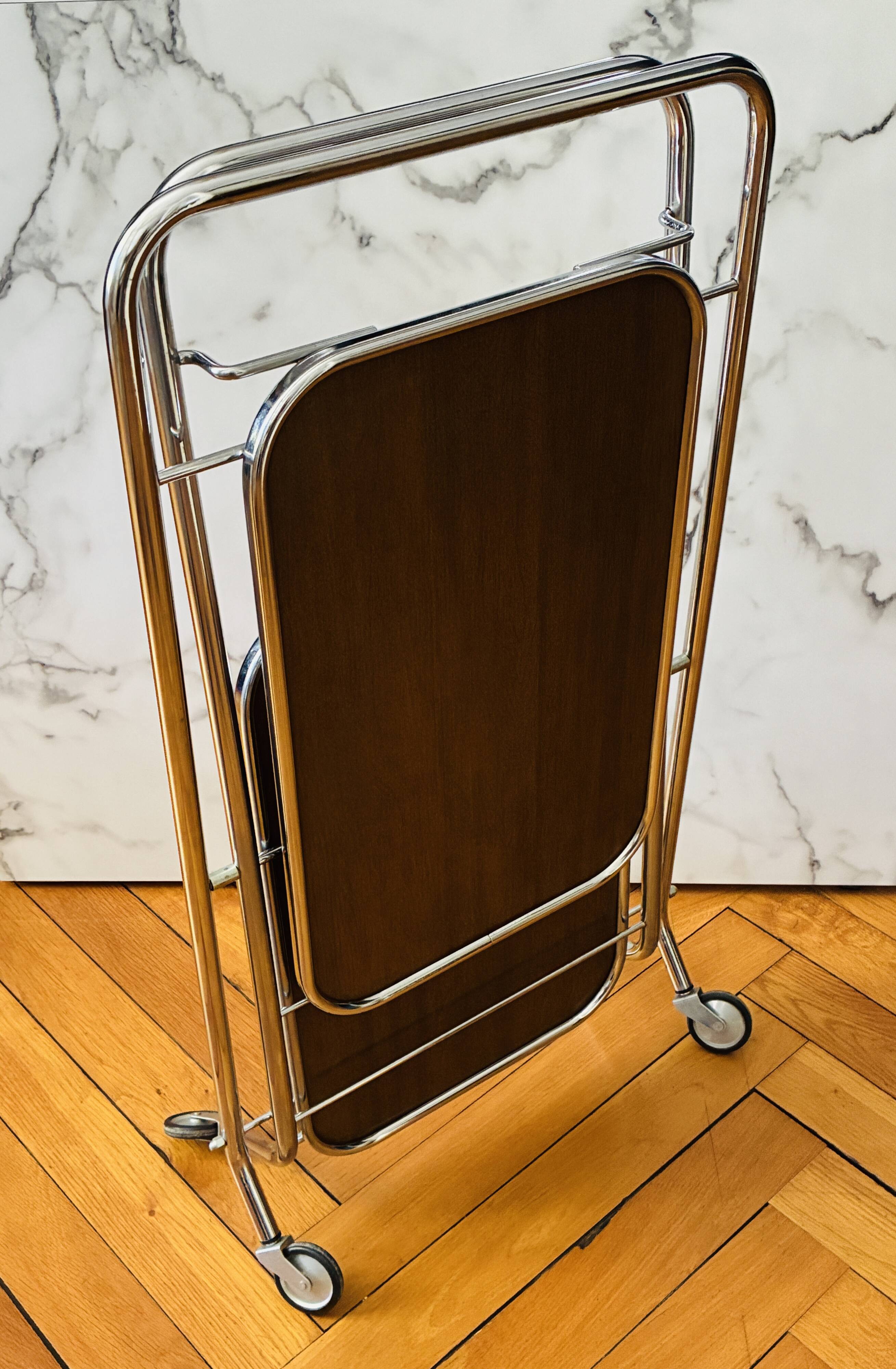 Vintage rolling dessert trolley