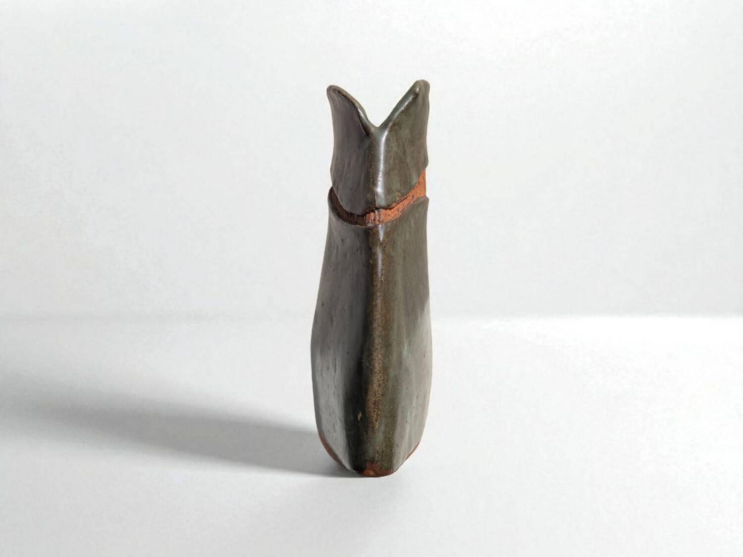 Sculptural vase in glazed stoneware – Odile Pichon – Vintage ceramics