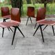 Set of 4 Galvanitas Thur-Op Seat Model S22 chairs from the 60s