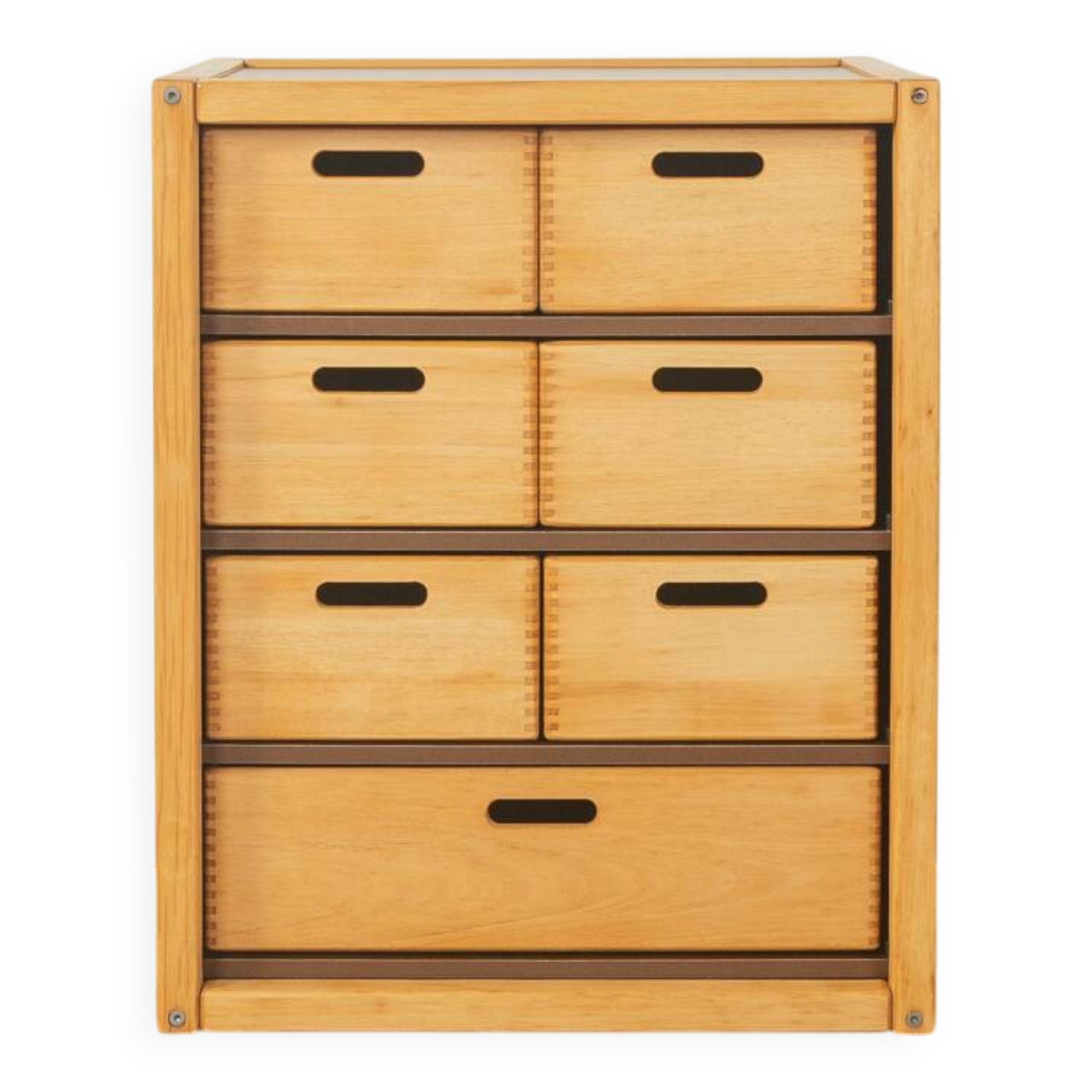 Flötotto chest of drawers, 1970s, beech, 7 drawers