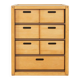 Flötotto chest of drawers, 1970s, beech, 7 drawers