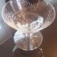 Series of 10 Champagne glasses in vintage chiseled glass 50s