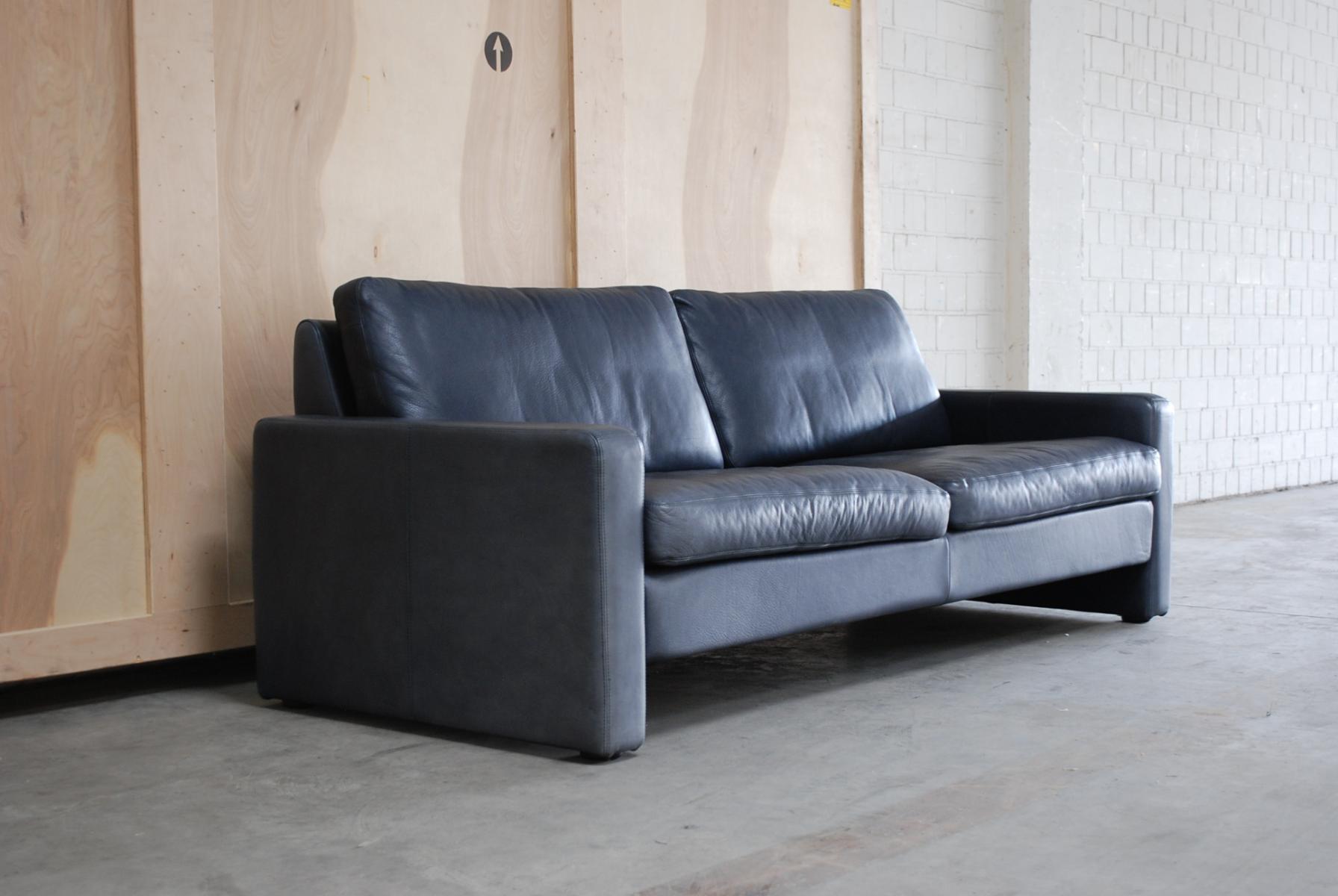 Vintage Conseta Sofa in Blue Cor Leather