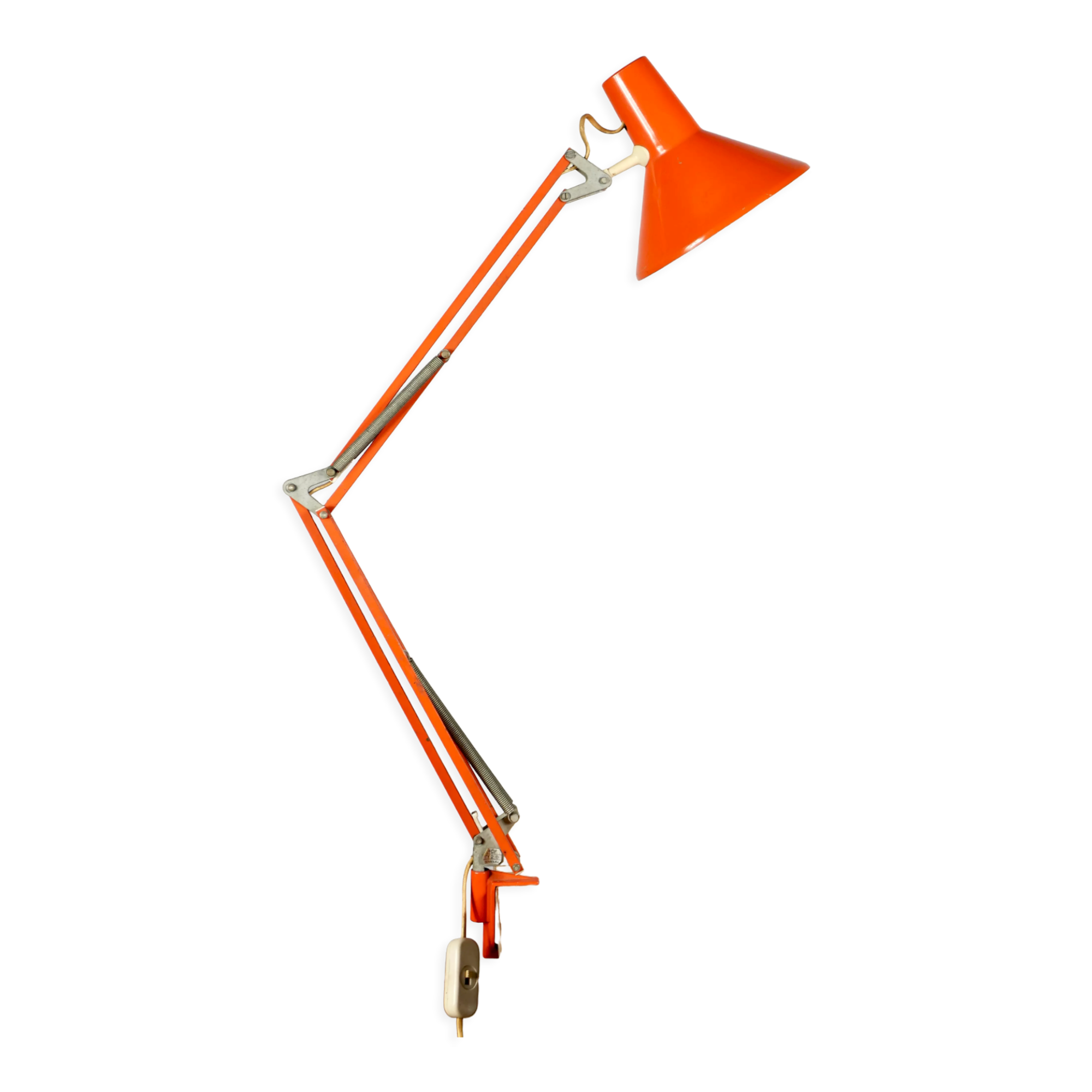 Danish orange desk lamp