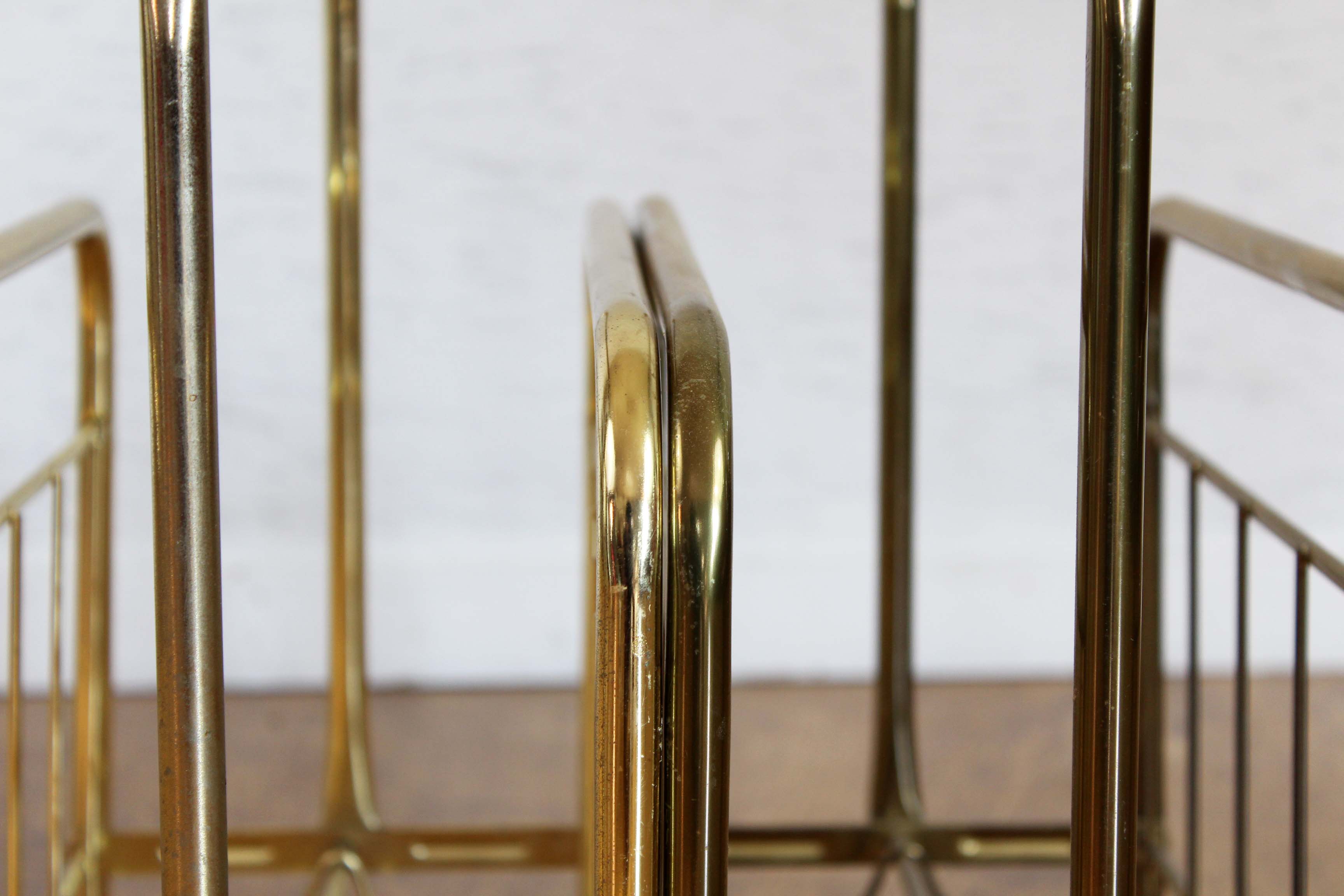 Magazines vintage brass metal door