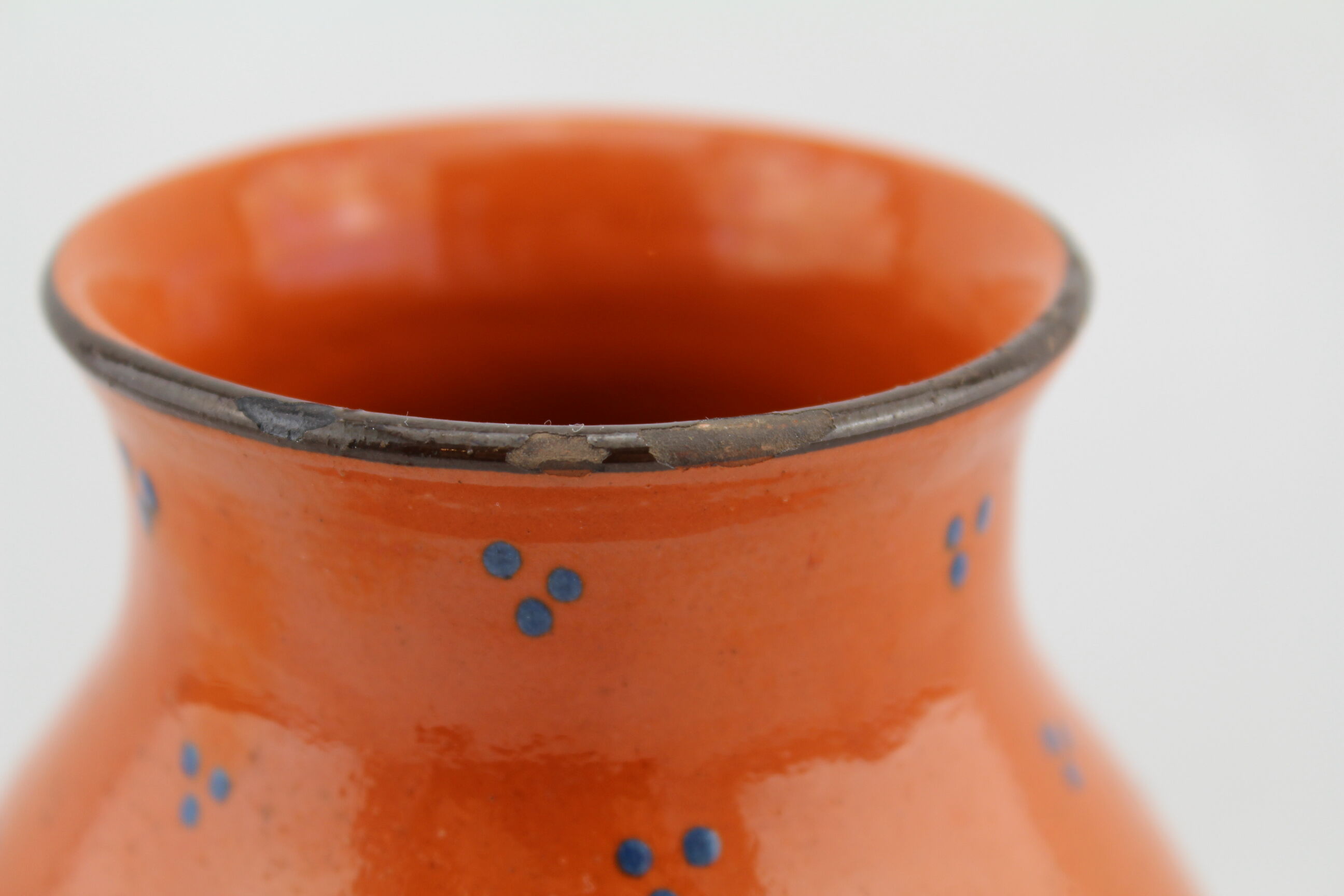 Vase ceramic Alsatian, flower pattern
